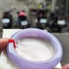 🌸 濃豔粉紫羅蘭滿色正圈手鐲｜天然緬甸玉A貨 🌸
