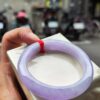 🌸 濃豔粉紫羅蘭滿色正圈手鐲｜天然緬甸玉A貨 🌸