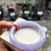 🌸 濃豔粉紫羅蘭滿色正圈手鐲｜天然緬甸玉A貨 🌸