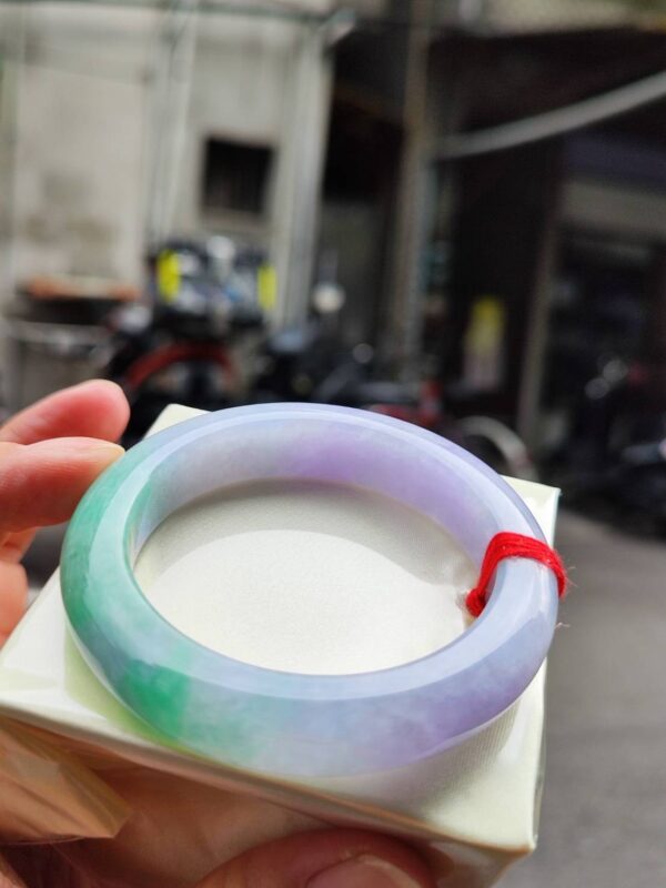 🌸 濃豔紫羅蘭春彩正圈手鐲｜天然緬甸玉A貨 🌸