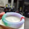 🌸 濃豔紫羅蘭春彩正圈手鐲｜天然緬甸玉A貨 🌸