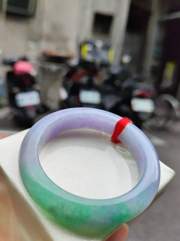 🌸 濃豔紫羅蘭春彩正圈手鐲｜天然緬甸玉A貨 🌸