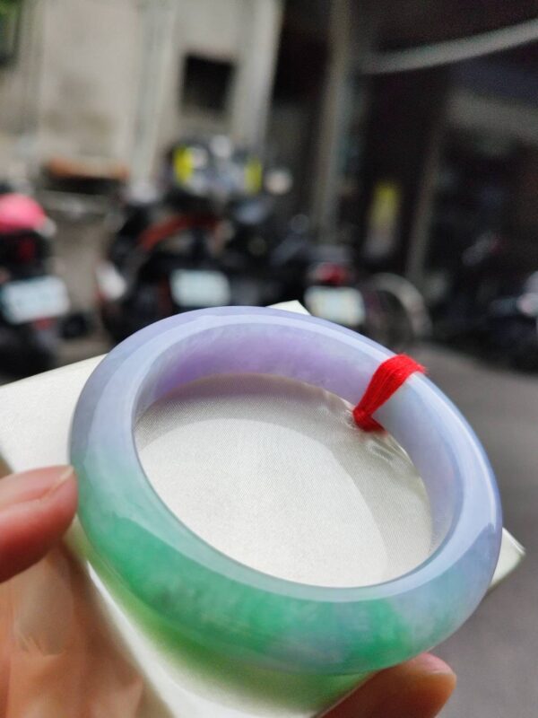 🌸 濃豔紫羅蘭春彩正圈手鐲｜天然緬甸玉A貨 🌸