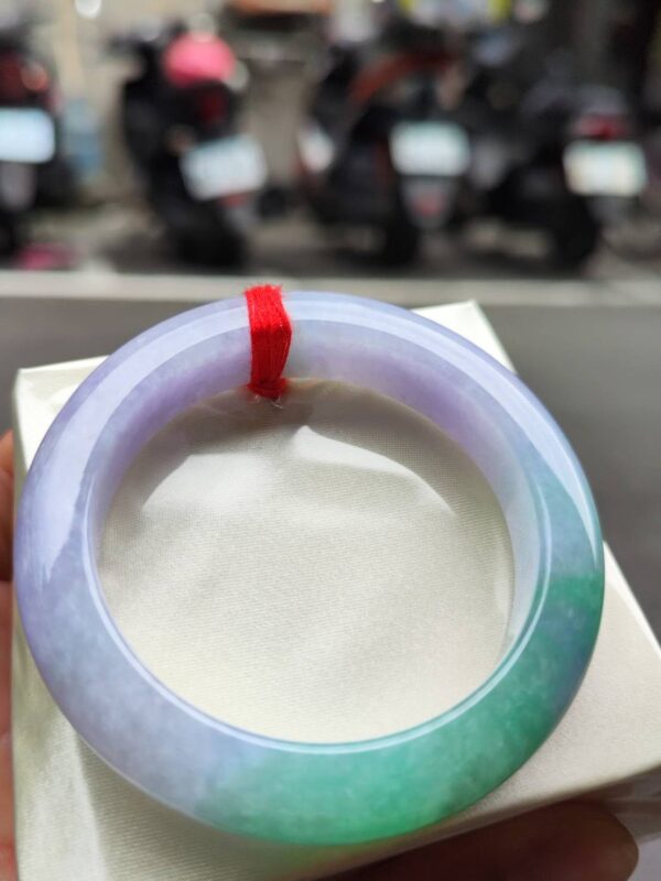 🌸 濃豔紫羅蘭春彩正圈手鐲｜天然緬甸玉A貨 🌸