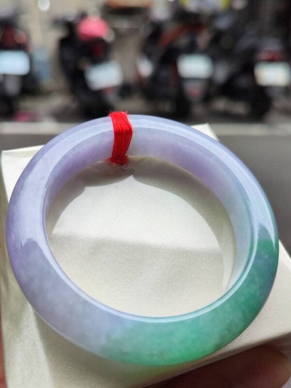 🌸 濃豔紫羅蘭春彩正圈手鐲｜天然緬甸玉A貨 🌸