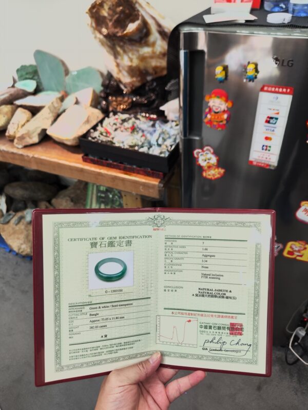 💎 緬甸玉A貨 冰種飄陽綠正圈手鐲 💎