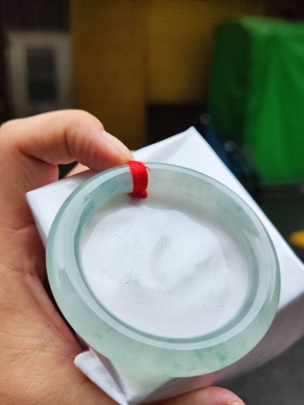 🔥 頂級放光玻璃種圓骨正圈手鐲 🔥