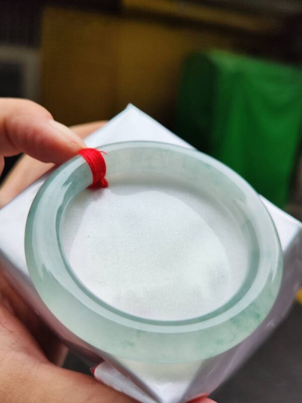 🔥 頂級放光玻璃種圓骨正圈手鐲 🔥