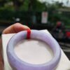 🌸 濃豔粉紫羅蘭滿色正圈手鐲｜天然緬甸玉A貨 🌸