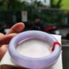 🌸 濃豔粉紫羅蘭滿色正圈手鐲｜天然緬甸玉A貨 🌸