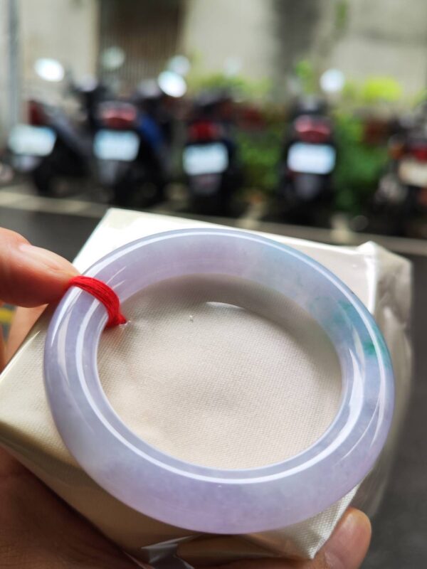 🌸 冰透濃豔粉紫羅蘭春彩正圈圓骨胖胖鐲 🌸