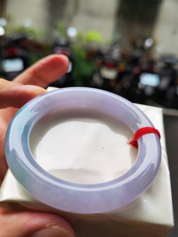 🌸 冰透濃豔粉紫羅蘭春彩正圈圓骨胖胖鐲 🌸