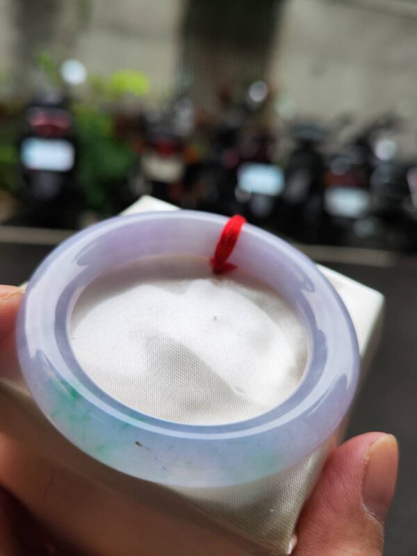 🌸 冰透濃豔粉紫羅蘭春彩正圈圓骨胖胖鐲 🌸