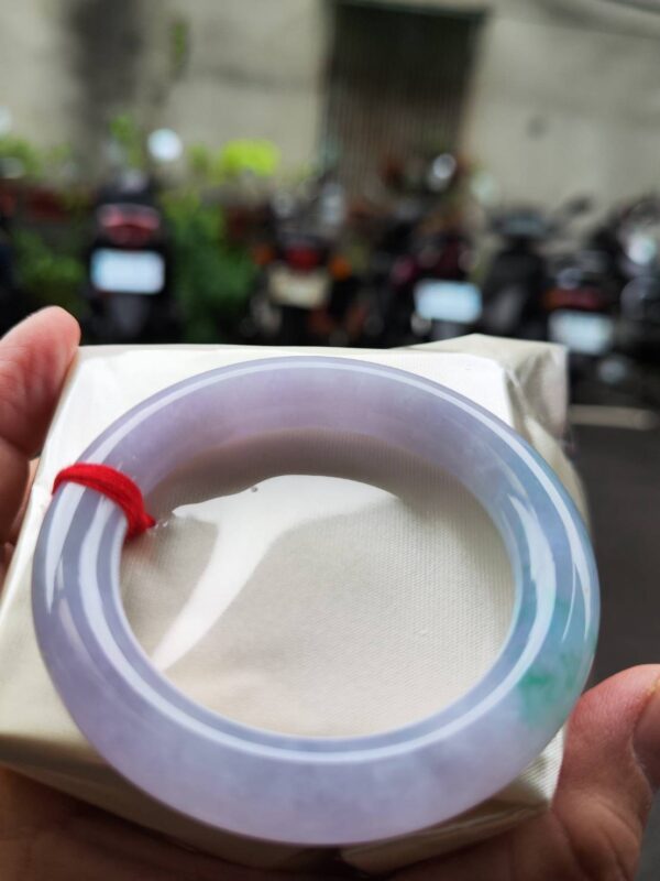 🌸 冰透濃豔粉紫羅蘭春彩正圈圓骨胖胖鐲 🌸