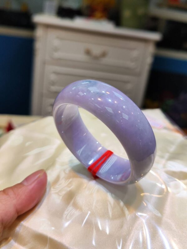 🌸 紫羅蘭正圈輪胎鐲｜天然緬甸玉A貨 🌸
