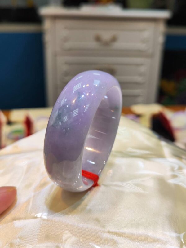 🌸 紫羅蘭正圈輪胎鐲｜天然緬甸玉A貨 🌸