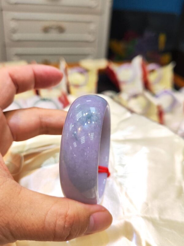 🌸 紫羅蘭正圈輪胎鐲｜天然緬甸玉A貨 🌸