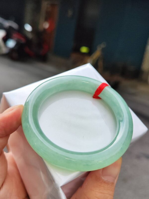 🔥 冰種滿綠粗圓骨 正圈手鐲 🔥