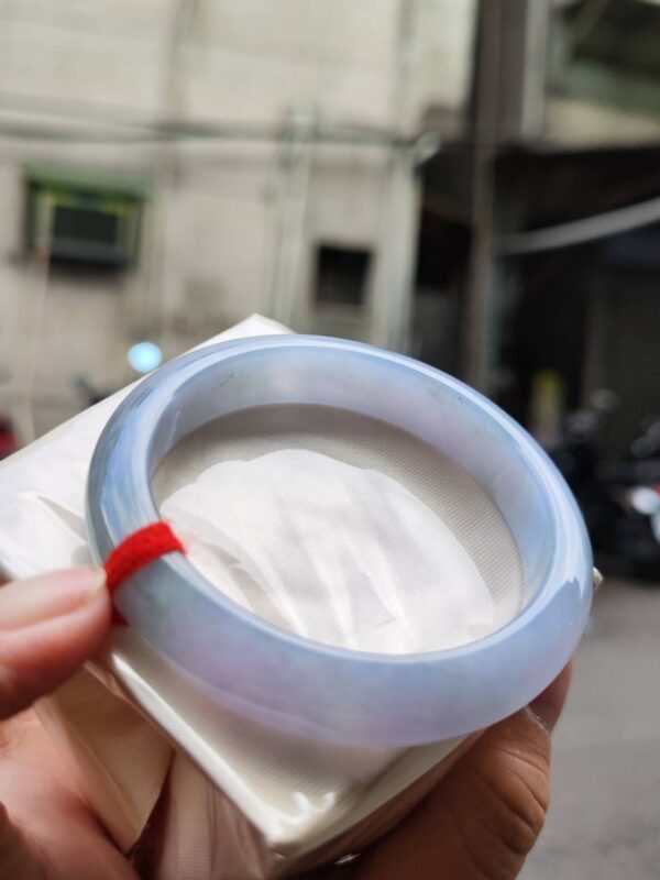 🌸冰種芙蓉紫羅蘭正圈手鐲｜天然緬甸玉A貨 🌸