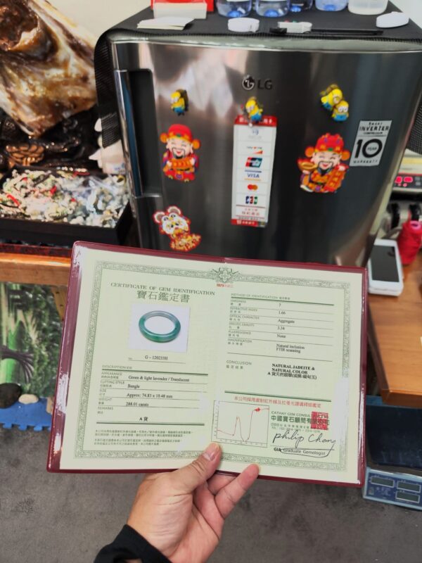 🌸 淡紫羅蘭春彩圓骨正圈手鐲｜天然緬甸玉A貨 🌸