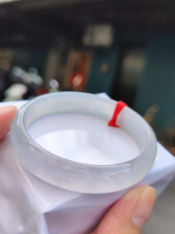 💎天然緬甸玉A貨放光玻璃種正圈手鐲 💎