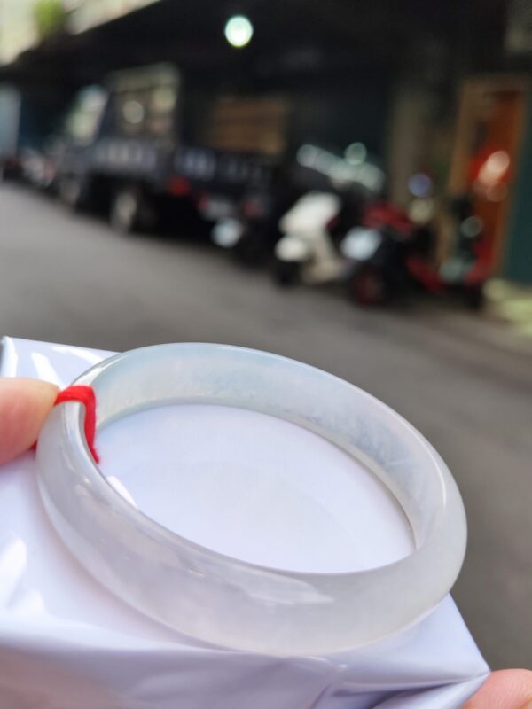 💎天然緬甸玉A貨放光玻璃種正圈手鐲 💎