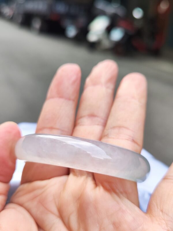 💎天然緬甸玉A貨放光玻璃種正圈手鐲 💎
