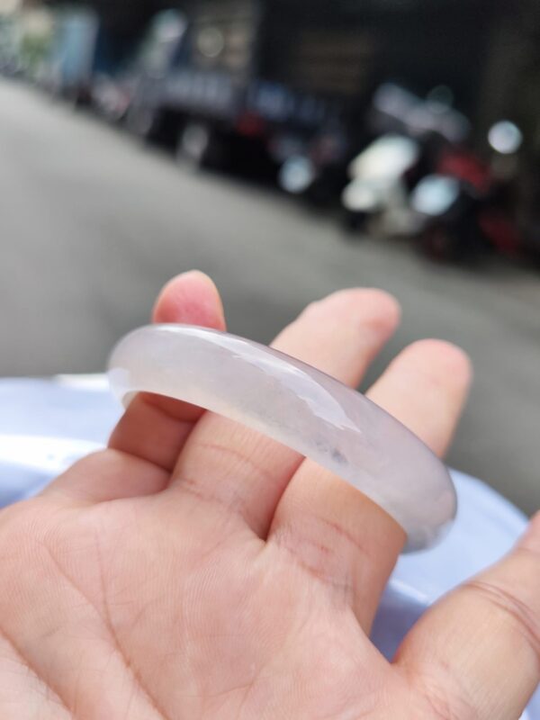 💎天然緬甸玉A貨放光玻璃種正圈手鐲 💎