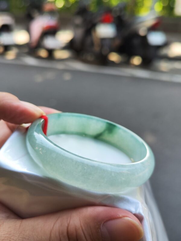 💎天然緬甸玉A貨冰玻種寬版正圈手鐲 💎