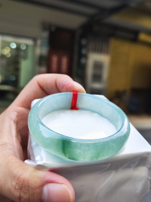 💎天然緬甸玉A貨冰玻種寬版正圈手鐲 💎