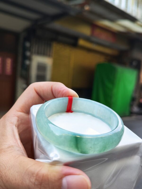 💎天然緬甸玉A貨冰玻種寬版正圈手鐲 💎