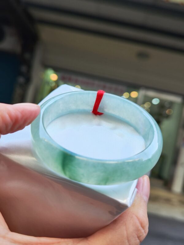 💎天然緬甸玉A貨冰玻種寬版正圈手鐲 💎