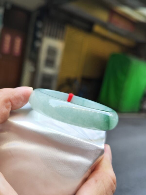 💎天然緬甸玉A貨冰玻種寬版正圈手鐲 💎