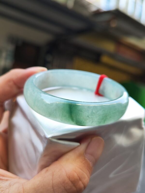 💎天然緬甸玉A貨冰玻種寬版正圈手鐲 💎