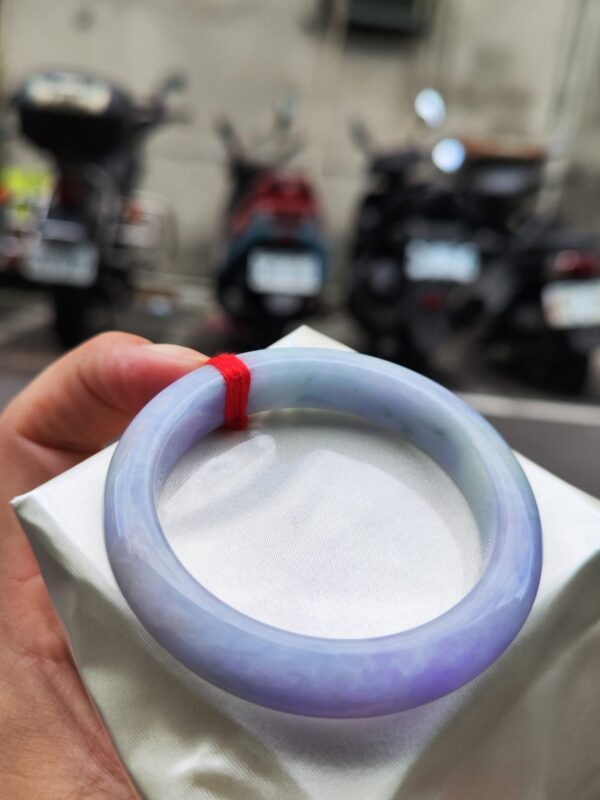 🌸濃豔紫羅蘭正圈厚庄手鐲天然緬甸玉A貨 🌸