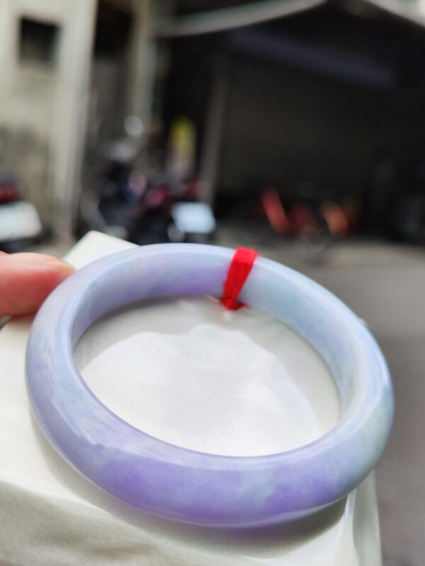 🌸濃豔紫羅蘭正圈厚庄手鐲天然緬甸玉A貨 🌸