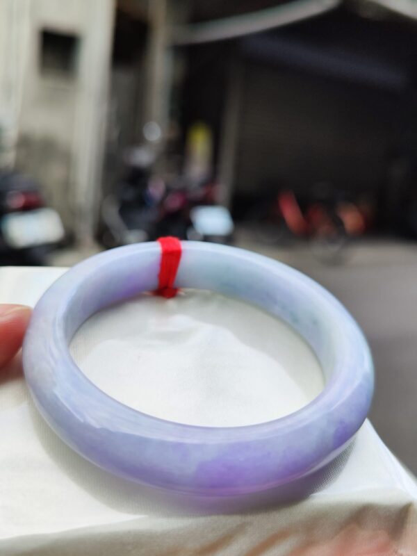 🌸濃豔紫羅蘭正圈厚庄手鐲天然緬甸玉A貨 🌸