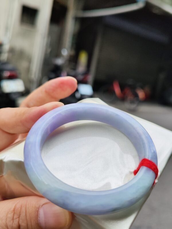 🌸濃豔紫羅蘭正圈厚庄手鐲天然緬甸玉A貨 🌸