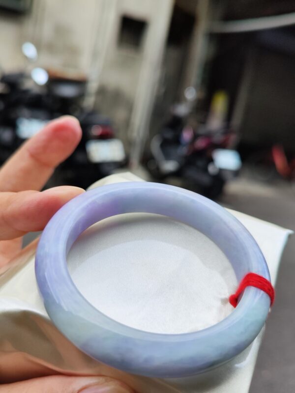 🌸濃豔紫羅蘭正圈厚庄手鐲天然緬甸玉A貨 🌸