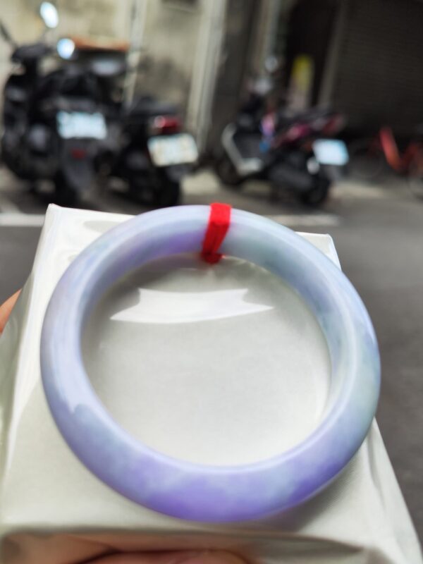 🌸濃豔紫羅蘭正圈厚庄手鐲天然緬甸玉A貨 🌸