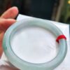 💎天然緬甸玉A貨 飄綠花圓骨正圈手鐲 💎