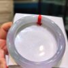 🌸 冰種淡紫羅蘭春彩圓骨正圈手鐲｜天然緬甸玉A貨 🌸