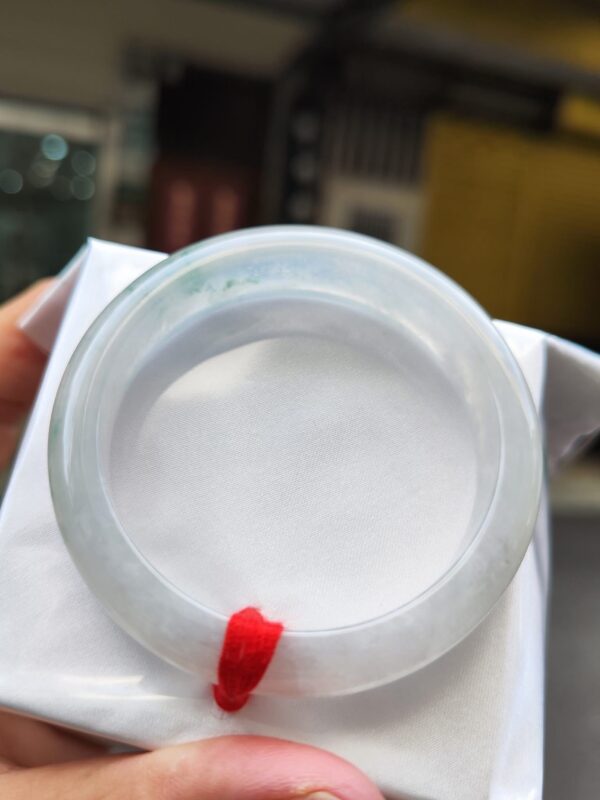 💎天然緬甸玉A貨 冰種飄花正圈手鐲 💎