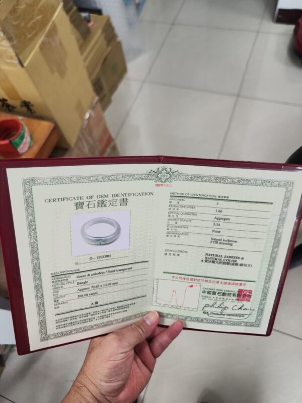 💎天然緬甸玉A貨 冰種飄花正圈手鐲 💎