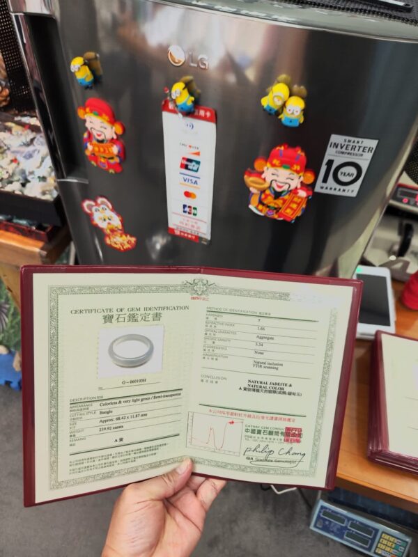 💎天然緬甸玉A貨 玻璃種白月光正圈手鐲 💎