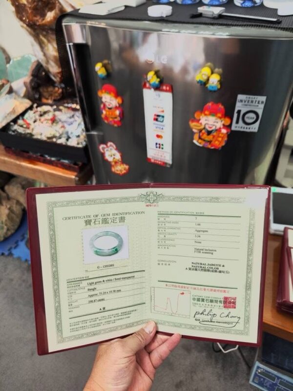 ✨天然緬甸玉A貨 ✨🔥冰種 飄陽綠正圈圓骨手鐲 🔥