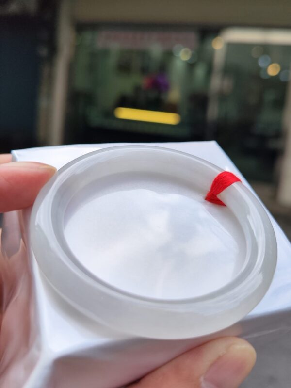 💎天然緬甸玉A貨 冰種白月光正圈手鐲 💎