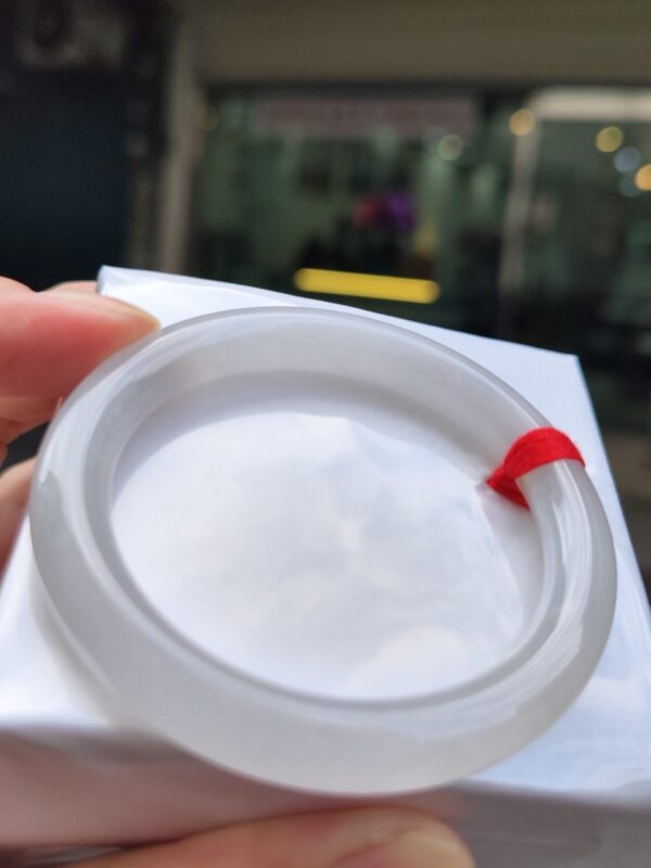💎天然緬甸玉A貨 冰種白月光正圈手鐲 💎