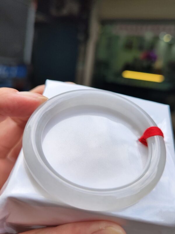 💎天然緬甸玉A貨 冰種白月光正圈手鐲 💎