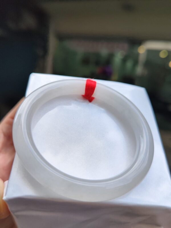 💎天然緬甸玉A貨 冰種白月光正圈手鐲 💎